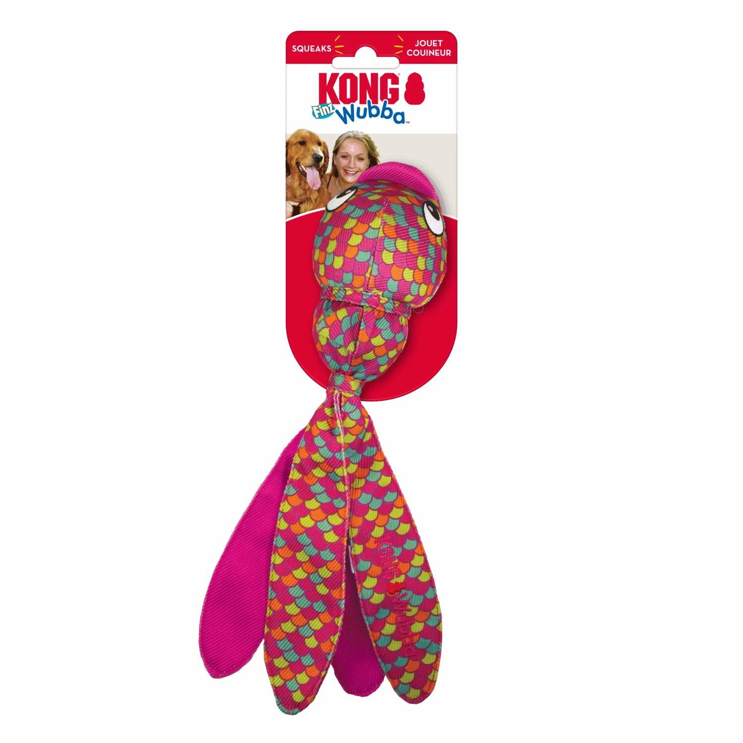 Kong Wubba Finz Pink Dog Toy 3 Kong Wubba Finz Pink Dog Toy - Image 3