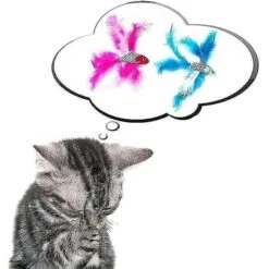 Pet Fit For Life 2 Fish Feather Wand Cat Toy -Kong Sales 109324 PT3. AC SS1800 V1589320578