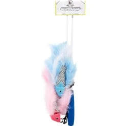 Pet Fit For Life 2 Fish Feather Wand Cat Toy -Kong Sales 109324 PT8. AC SS1800 V1589320688