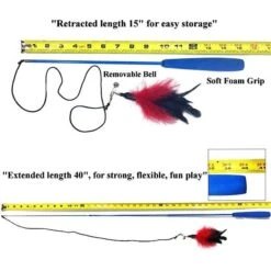 Pet Fit For Life 3 Piece Retractable Feather Wand Cat Toy 13 Pet Fit For Life 3 Piece Retractable Feather Wand Cat Toy -Kong Sales 123831 PT5. AC SS1800 V1494453950