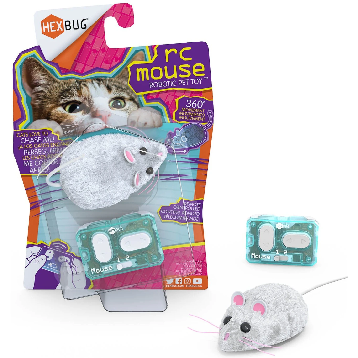 Hexbug Remote Control Mouse Cat Toy, Color Varies 5 Hexbug Remote Control Mouse Cat Toy, Color Varies - Image 5