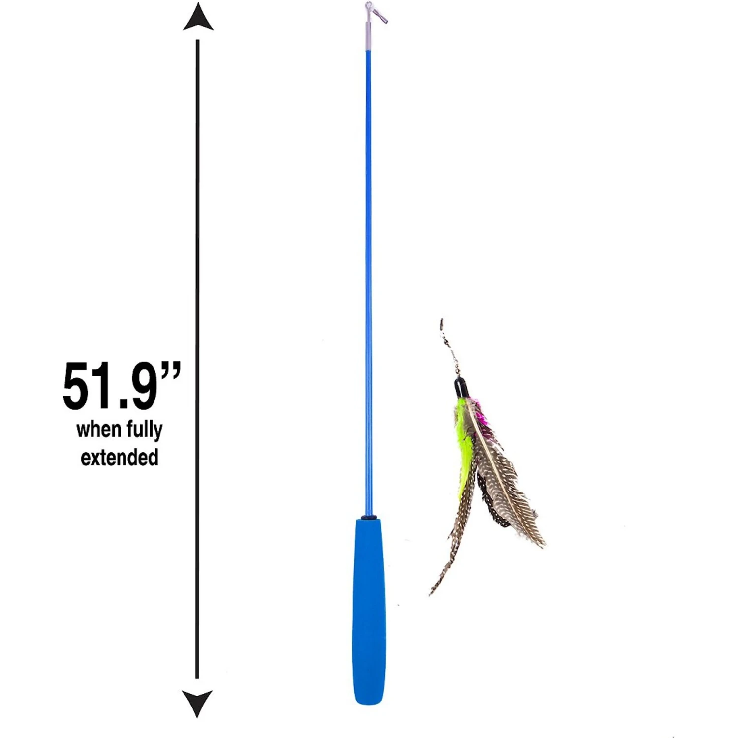 Hartz Just For Cats Kitty Caster Cat Wand Toy With Catnip, Color Varies 2 Hartz Just For Cats Kitty Caster Cat Wand Toy With Catnip, Color Varies - Image 2