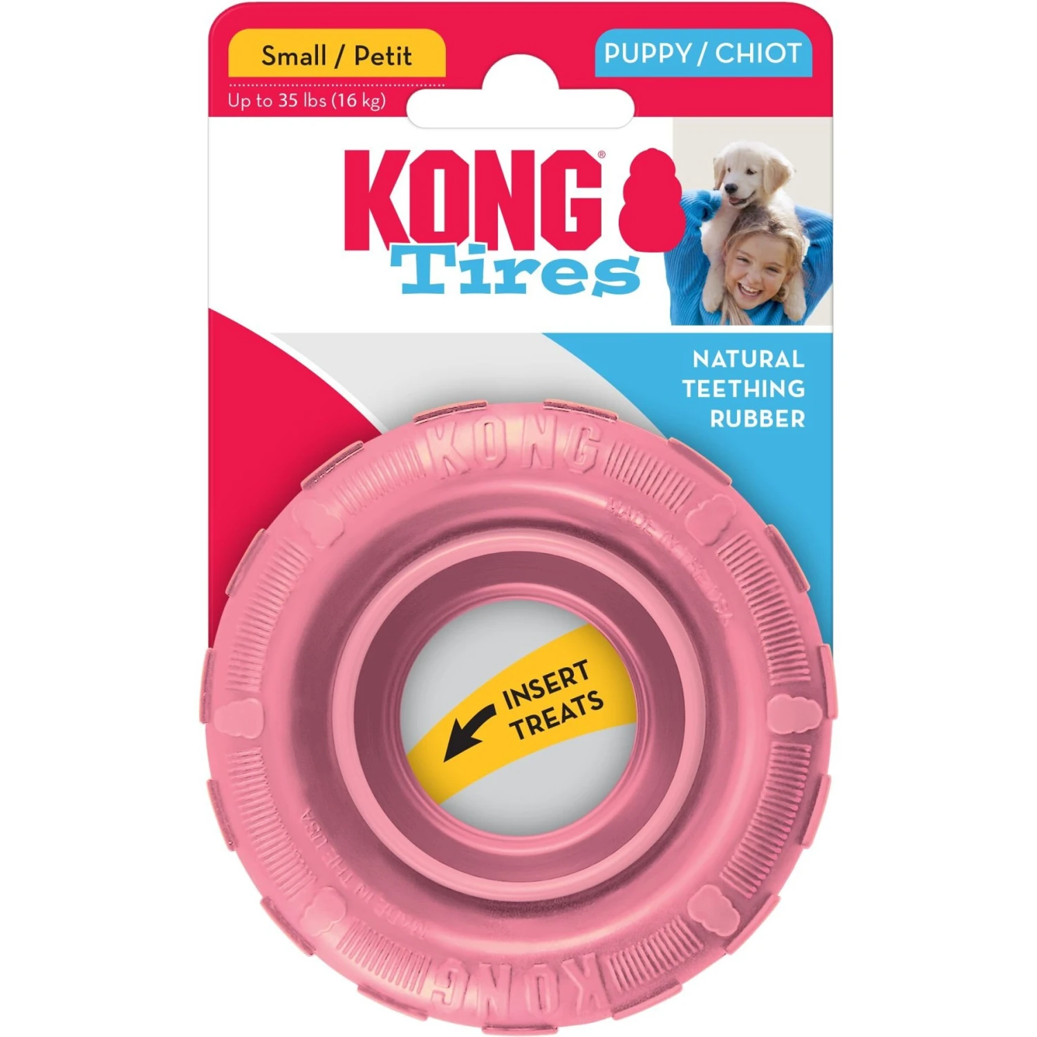 KONG Puppy Tires Dog Toy, Color Varies 4 KONG Puppy Tires Dog Toy, Color Varies - Image 4