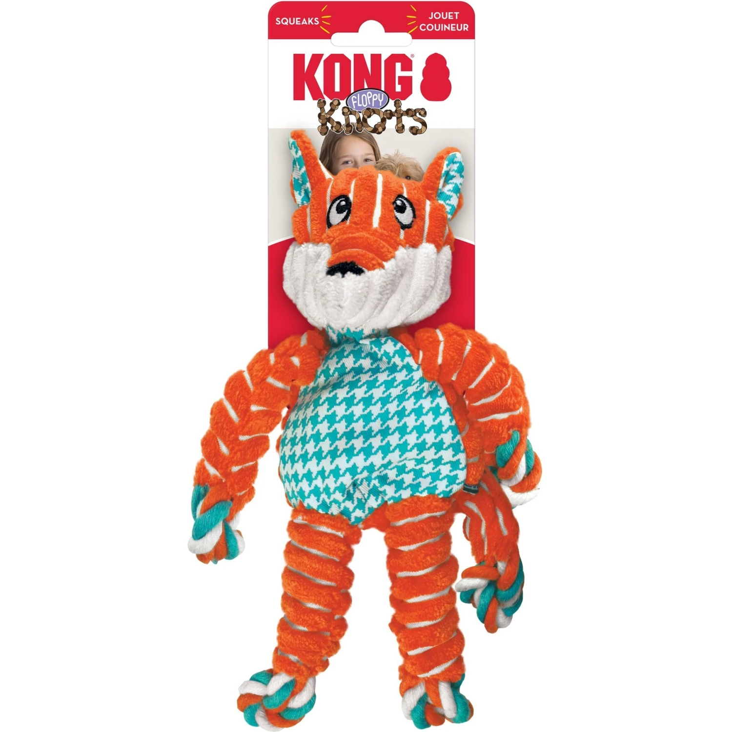 KONG Floppy Knots Dog Toy, Fox 5 KONG Floppy Knots Dog Toy, Fox - Image 5