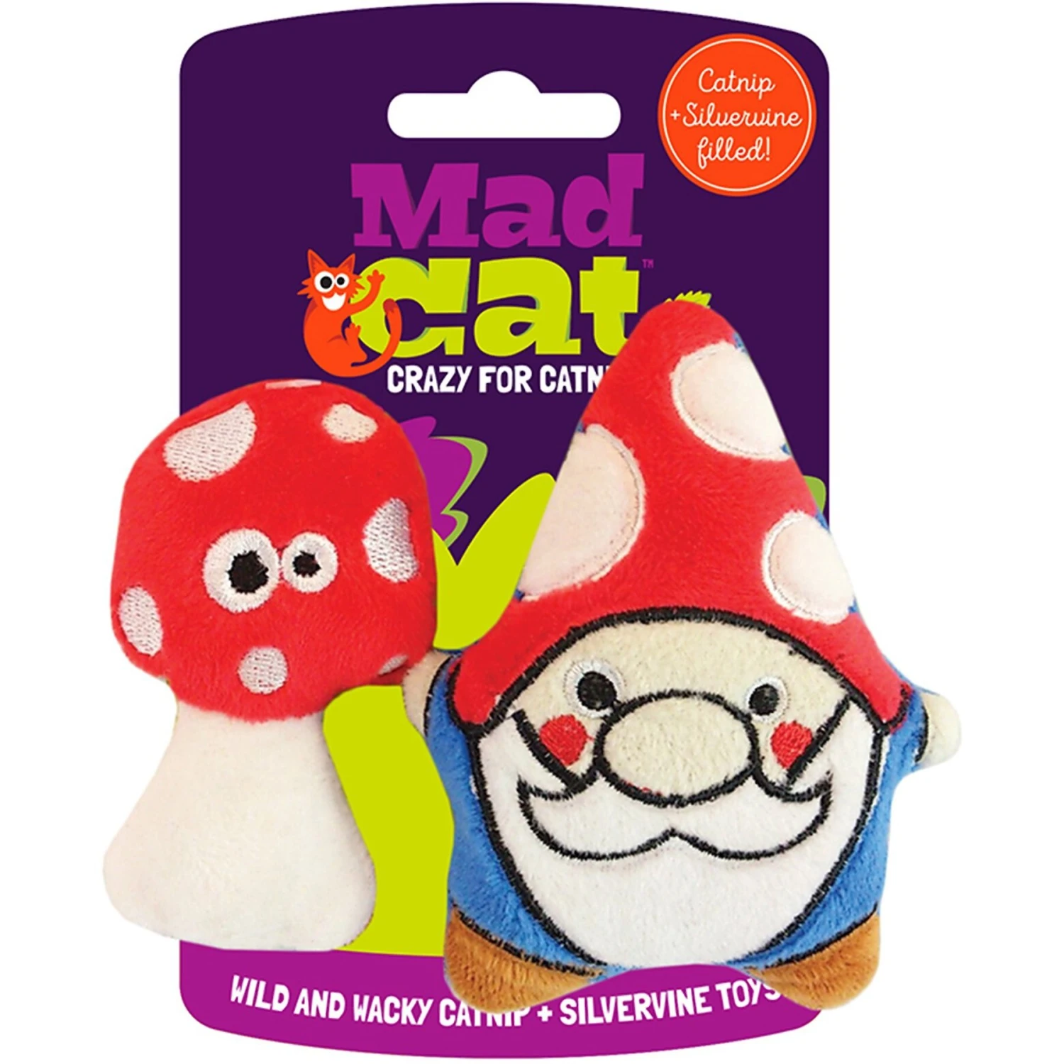 Mad Cat Gnome Sweet Gnome Catnip & Silvervine Cat Toy 2 Mad Cat Gnome Sweet Gnome Catnip & Silvervine Cat Toy - Image 2