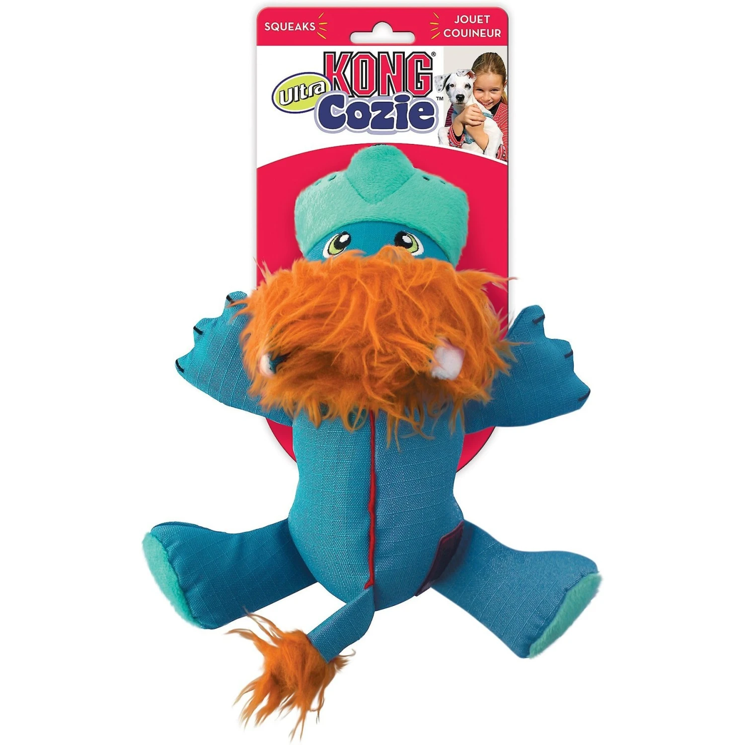KONG Cozie Ultra Lucky Lion Dog Toy 4 KONG Cozie Ultra Lucky Lion Dog Toy - Image 4