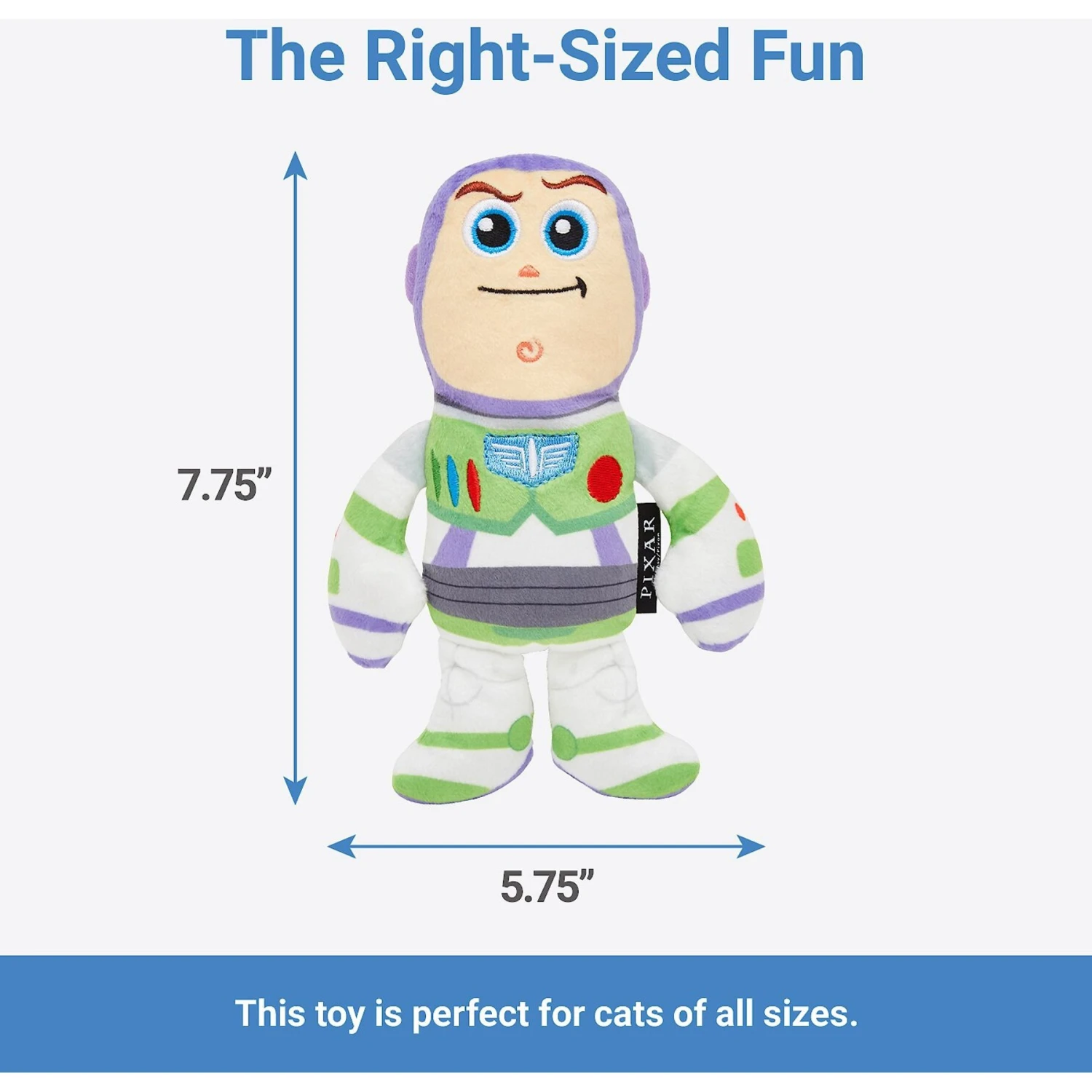 Pixar Buzz Lightyear Plush Kicker Cat Toy With Catnip 2 Pixar Buzz Lightyear Plush Kicker Cat Toy With Catnip - Image 2