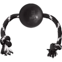 KONG Extreme Ball With Rope Dog Chew Toy