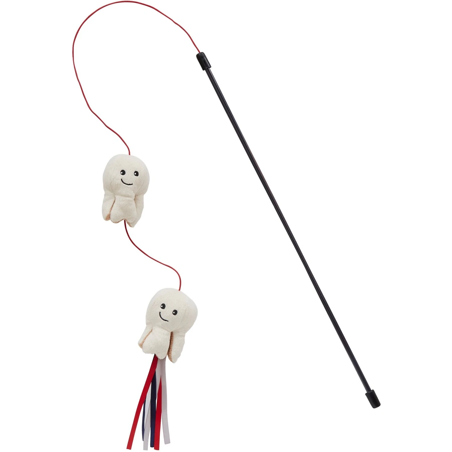 Frisco Zoomies & Chill Popcorn Teaser Wand Cat Toy With Catnip 1 Frisco Zoomies & Chill Popcorn Teaser Wand Cat Toy With Catnip