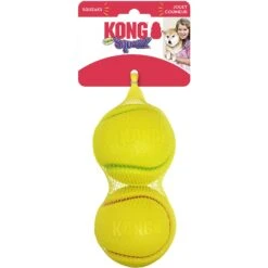 KONG Squeezz Tennis Double Assorted Dog Toy, Color Varies -Kong Sales 250956 PT3. AC SS1800 V1631781443