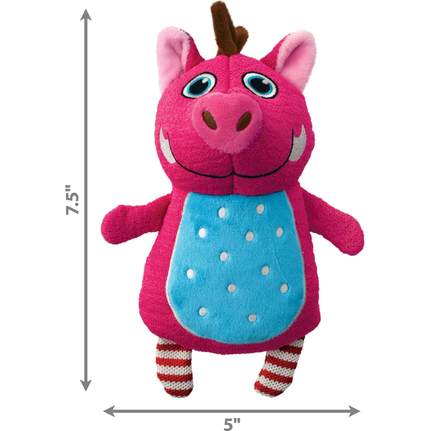 KONG Whoopz Warthog Squeaky Plush Dog Toy 2 KONG Whoopz Warthog Squeaky Plush Dog Toy - Image 2