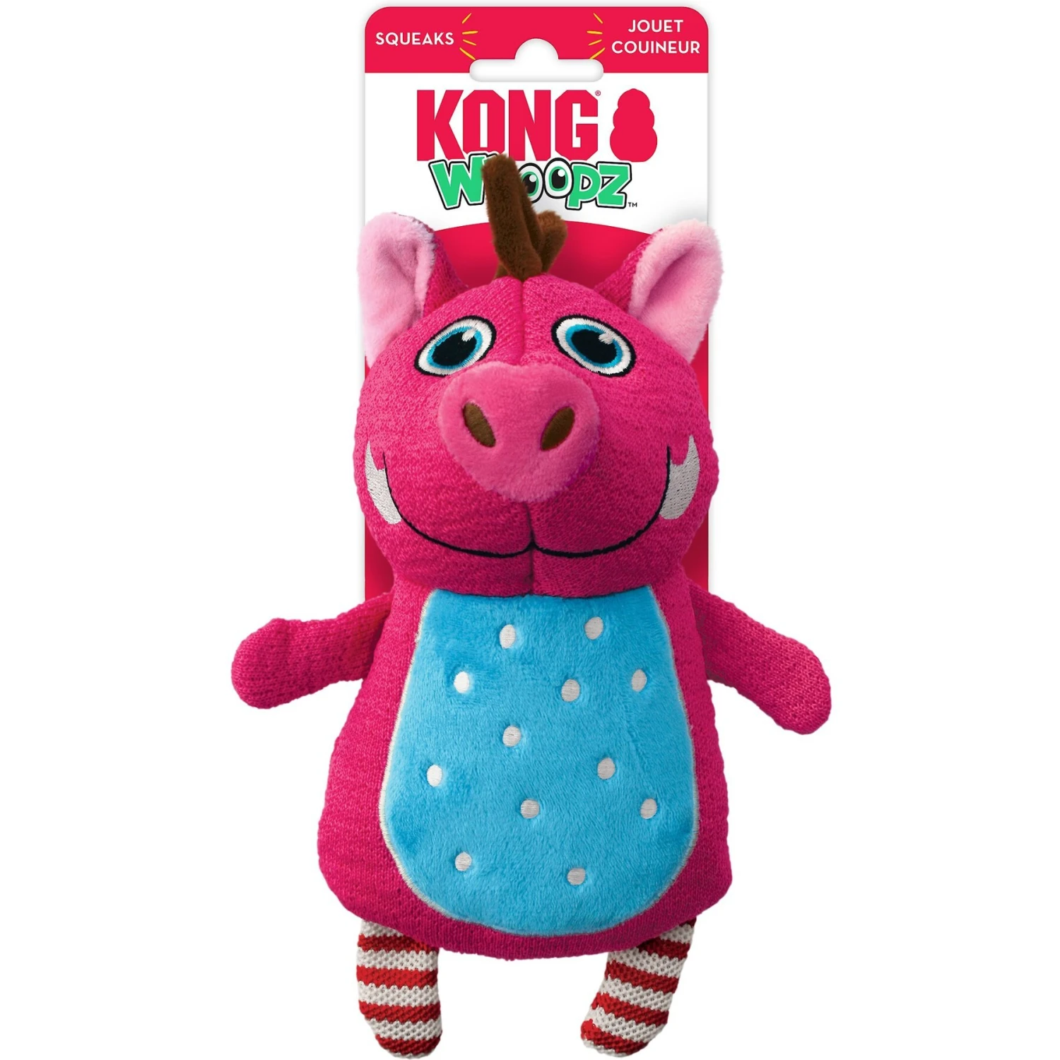 KONG Whoopz Warthog Squeaky Plush Dog Toy 4 KONG Whoopz Warthog Squeaky Plush Dog Toy - Image 4
