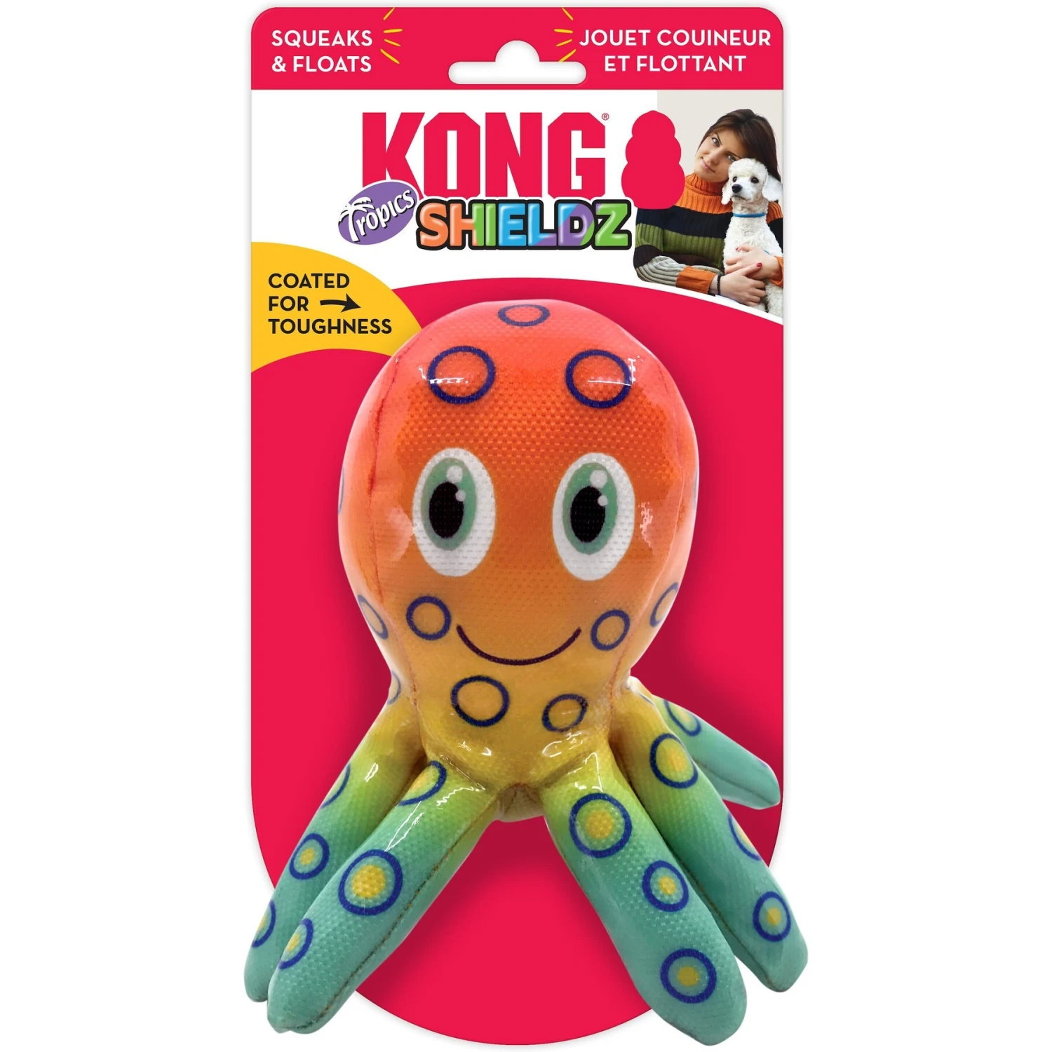 KONG Shieldz Tropics Octopus Dog Toy 4 KONG Shieldz Tropics Octopus Dog Toy - Image 4
