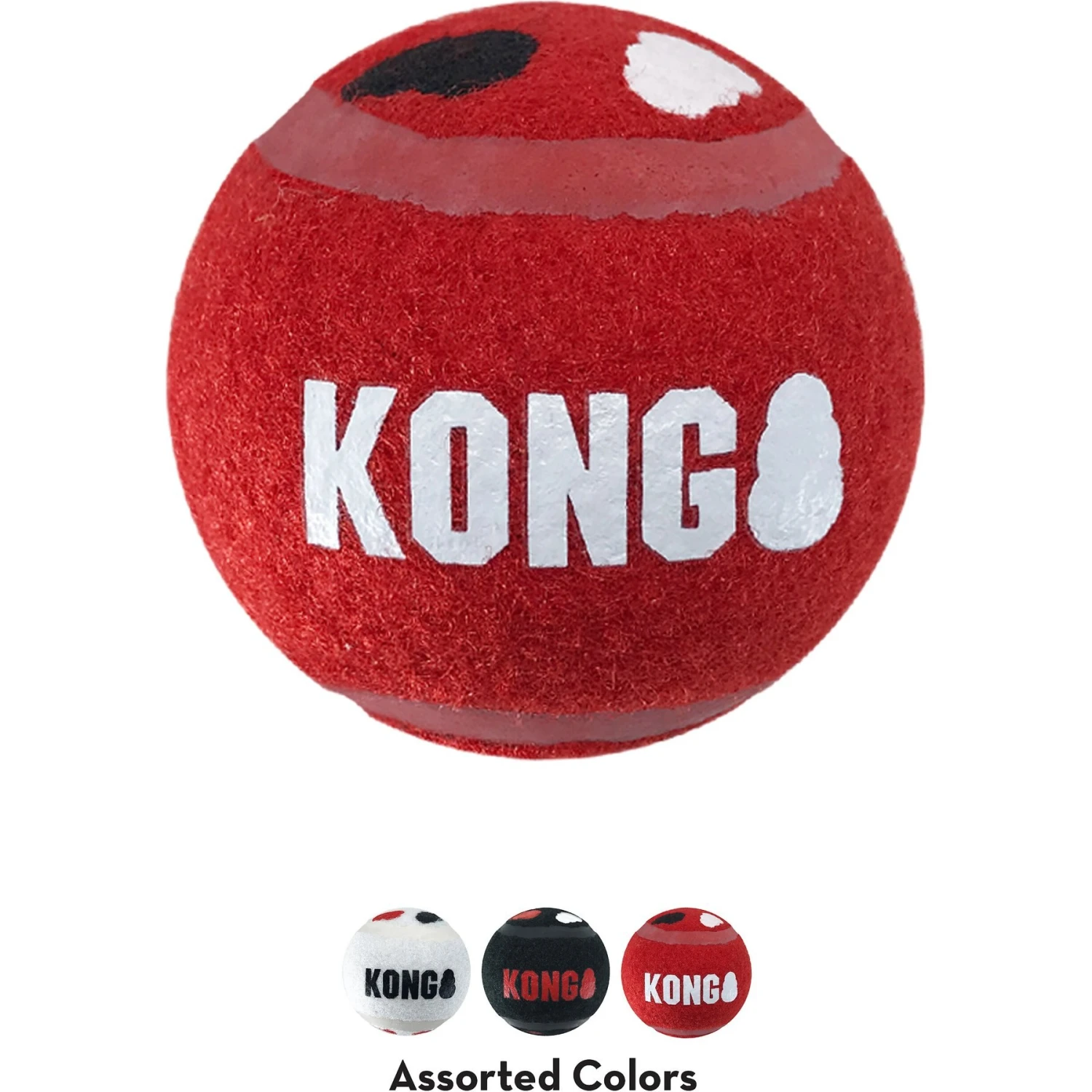 KONG Signature Sport Balls Dog Toy, Red 5 KONG Signature Sport Balls Dog Toy, Red - Image 5