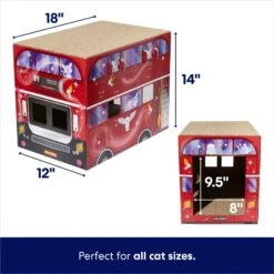 Frisco Magic Bus Cardboard Cat House, 2-Story 6 Frisco Magic Bus Cardboard Cat House, 2-Story -Kong Sales 266701 PT1. AC SS1800 V1692019978
