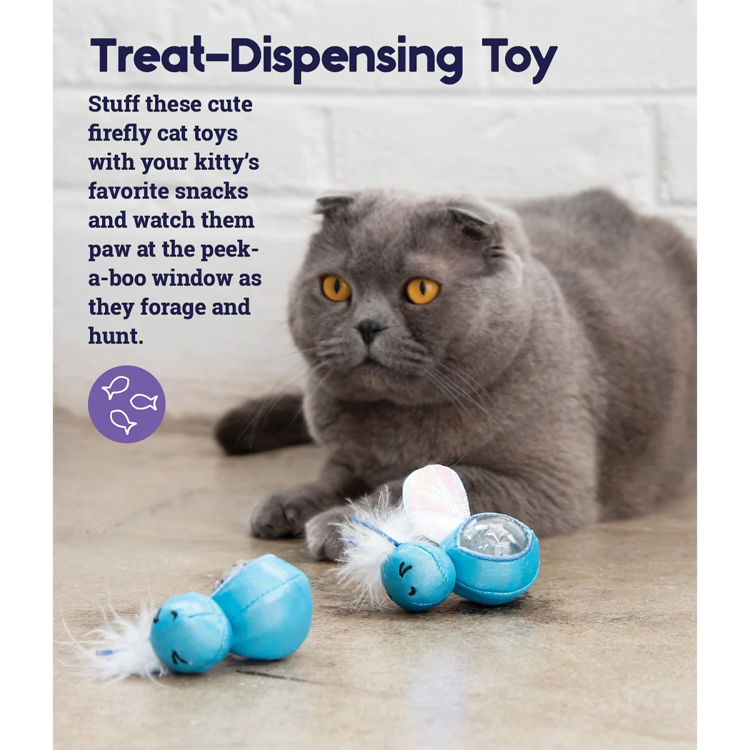 Catstages Firefly Treat Stuffer Cat Toy, 2 Count 3 Catstages Firefly Treat Stuffer Cat Toy, 2 Count - Image 3