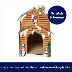 Frisco Holiday Log Cabin Cardboard Cat House -Kong Sales 287287 PT2. AC SS1800 V1695047241
