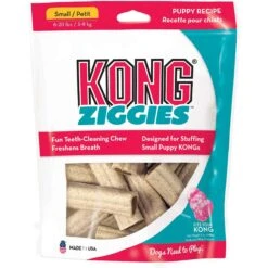 KONG Puppy Activity Ball Dog Toy, Color Varies & KONG Stuff'N Puppy Ziggies Dog Treats -Kong Sales 298188 PT5. AC SS1800 V1621301273