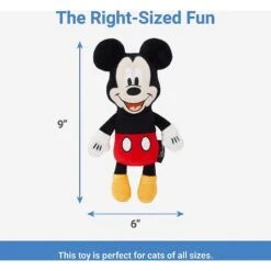 Disney Mickey & Friends Plush Mice Cat Toy With Catnip, 3 Count & Disney Mickey Mouse Plush Kicker Cat Toy With Catnip -Kong Sales 302344 PT5. AC SS1800 V1623078769
