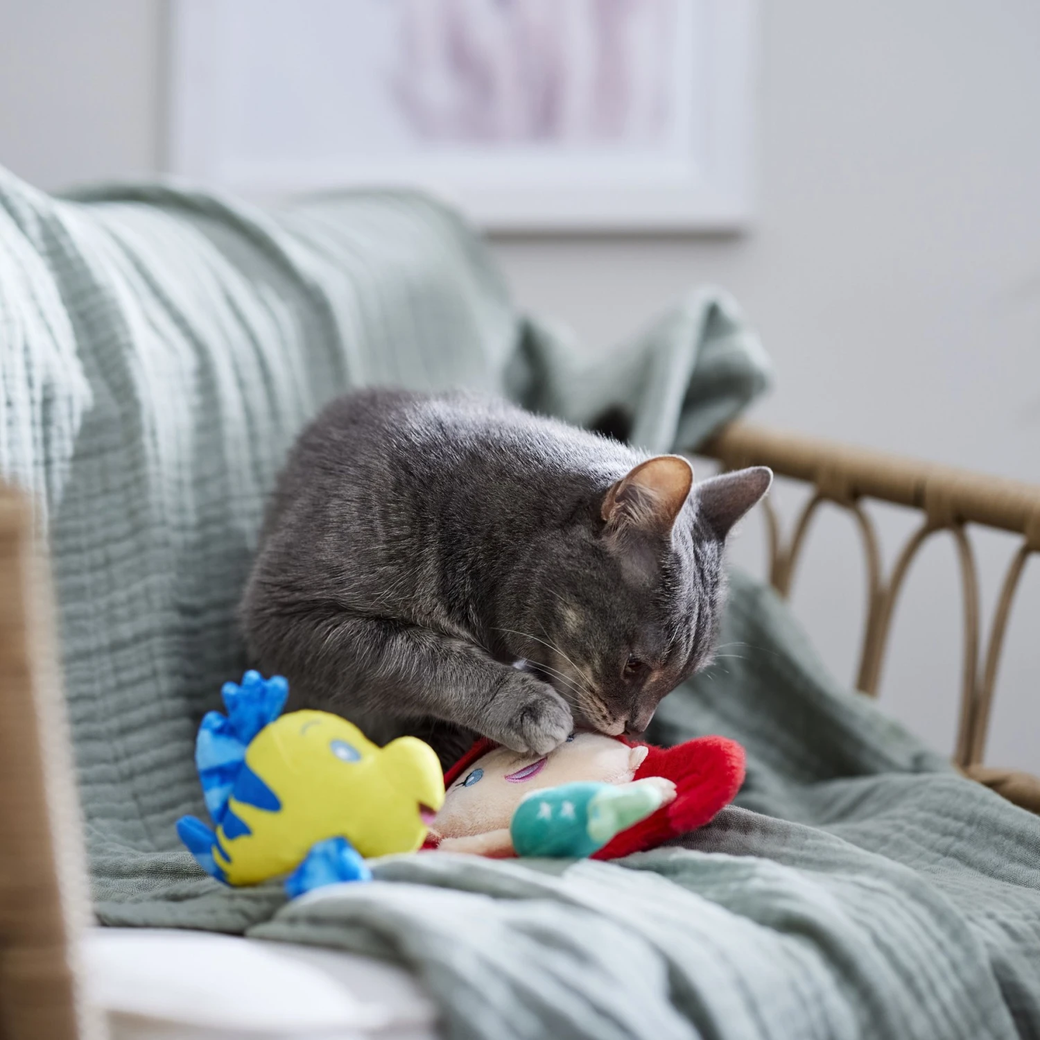 Disney Princess Ariel Plush Cat Toy With Catnip, 2 Count 3 Disney Princess Ariel Plush Cat Toy With Catnip, 2 Count - Image 3