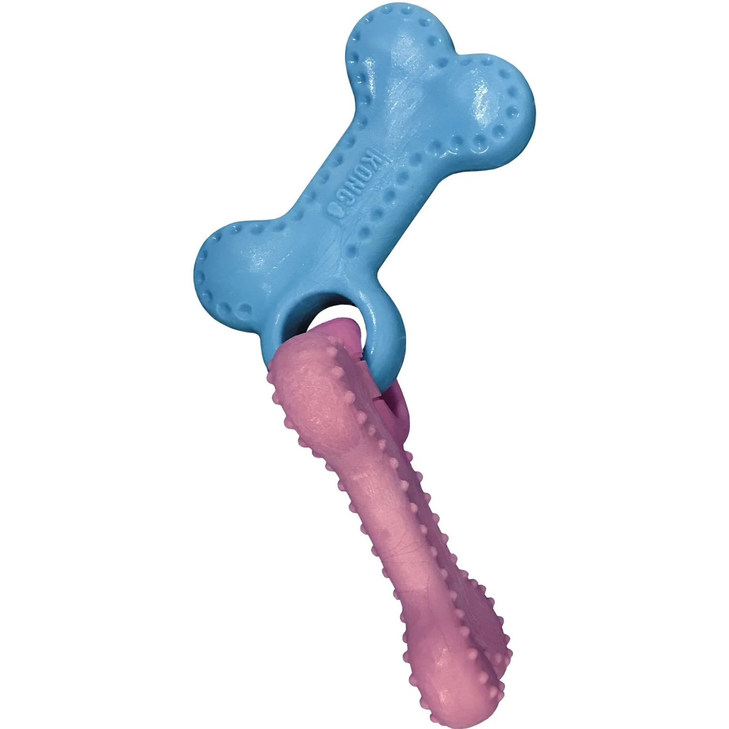 KONG ChewStix Puppy Linked Bones, Pink/Blue 1 KONG ChewStix Puppy Linked Bones, Pink/Blue