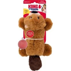 KONG Cozie Pocketz Beaver Dog Toy, Brown -Kong Sales 329452 PT3. AC SS1800 V1634836611