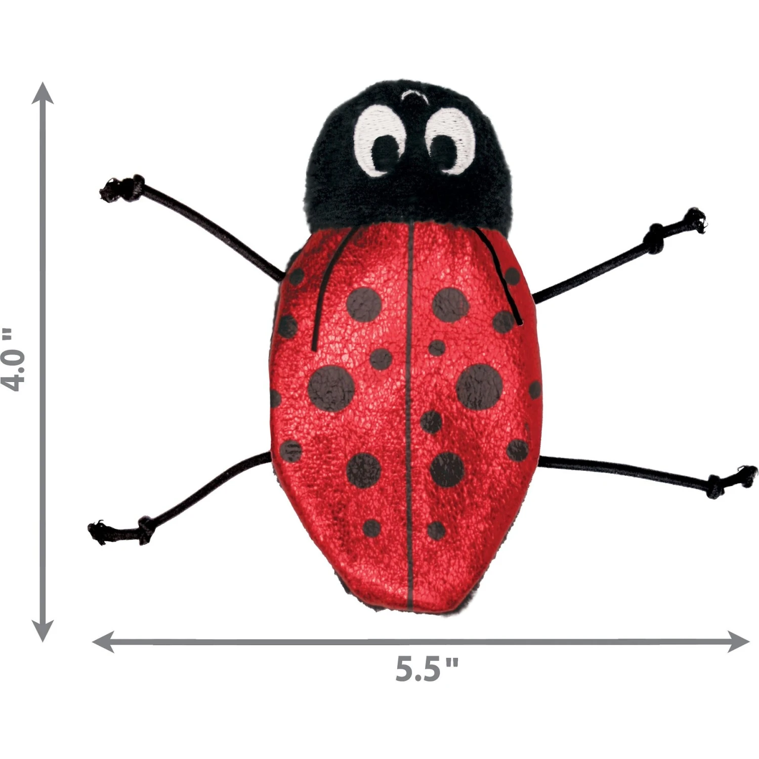 KONG Refillables Ladybug Cat Toy, Red/Black 2 KONG Refillables Ladybug Cat Toy, Red/Black - Image 2
