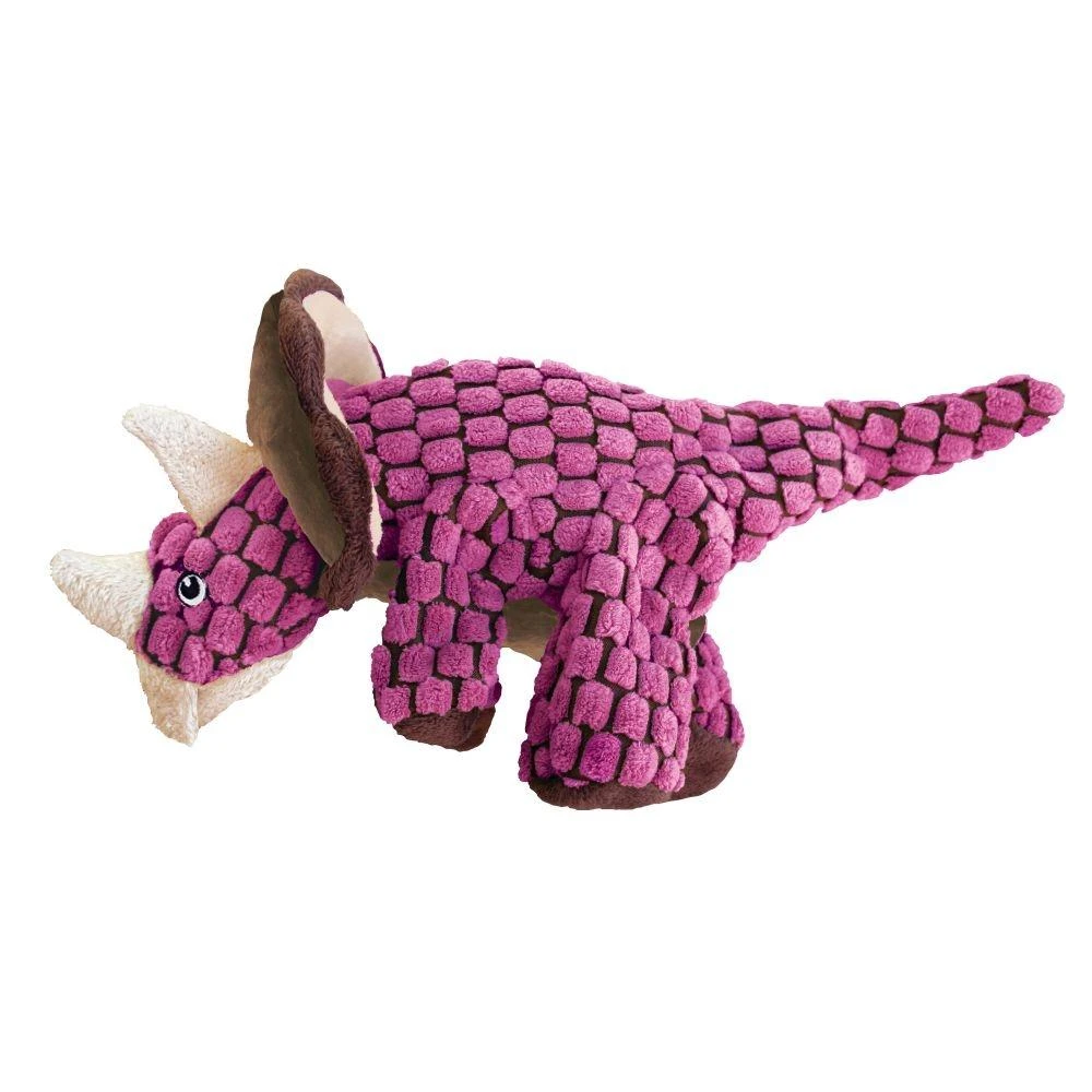 KONG Dynos Triceratops Plush Dog Toy 1 KONG Dynos Triceratops Plush Dog Toy