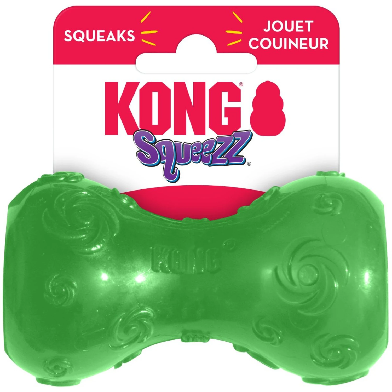 KONG Squeezz Dumbbell Dog Toy, Color Varies 4 KONG Squeezz Dumbbell Dog Toy, Color Varies - Image 4