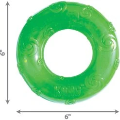 KONG Squeezz Ring Dog Toy, Color Varies -Kong Sales 53399 PT2. AC SS1800 V1603129602