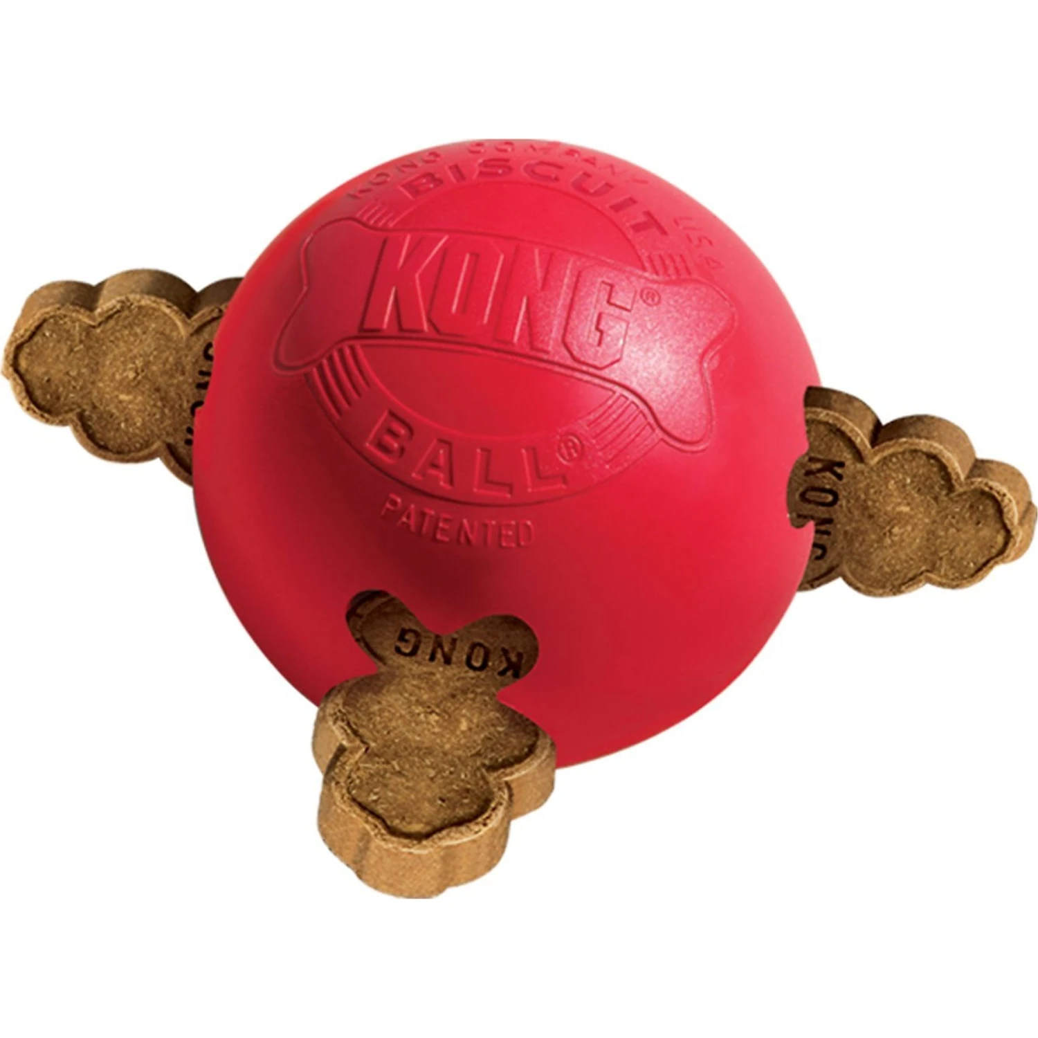 KONG Classic Biscuit Ball Dog Toy 2 KONG Classic Biscuit Ball Dog Toy - Image 2