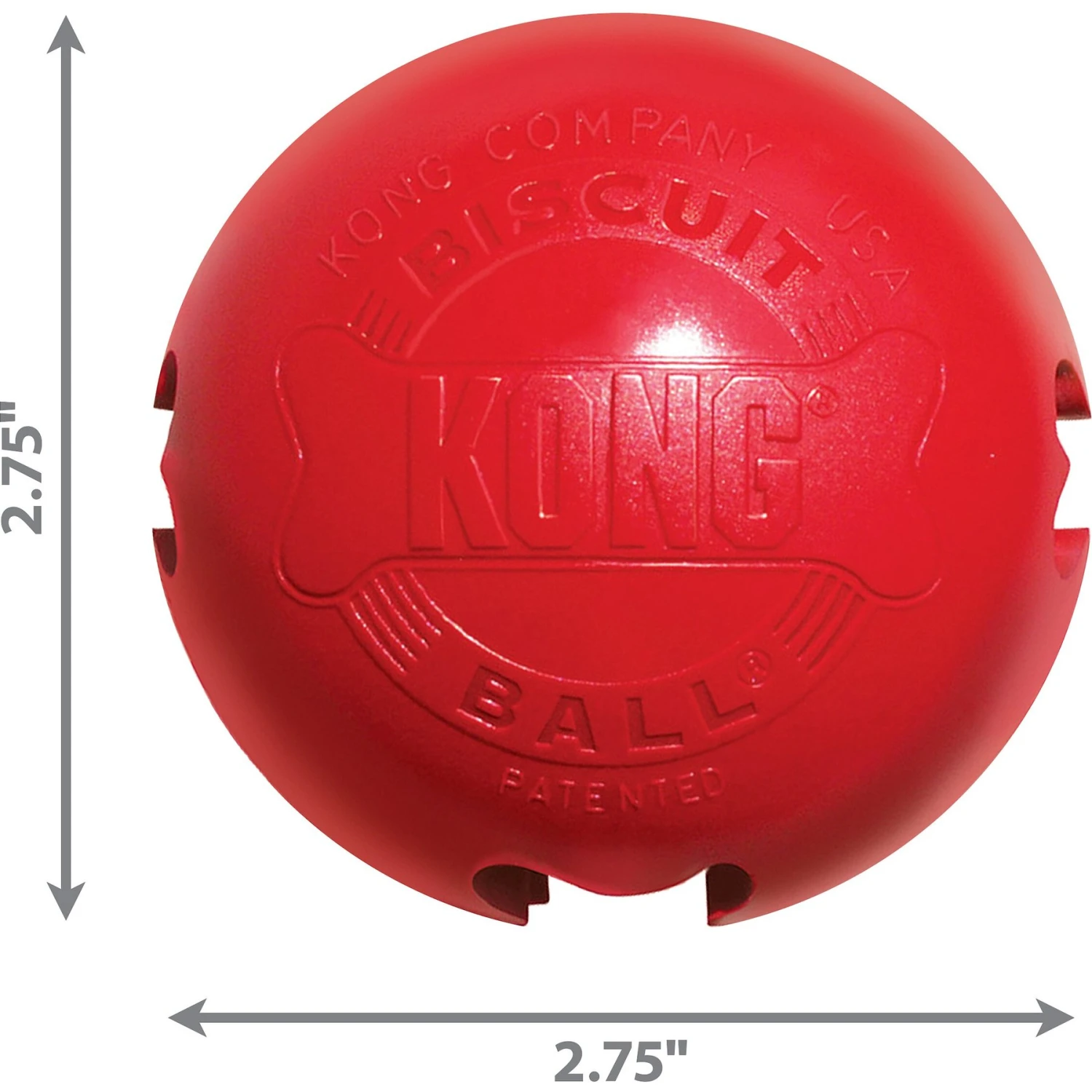 KONG Classic Biscuit Ball Dog Toy 3 KONG Classic Biscuit Ball Dog Toy - Image 3