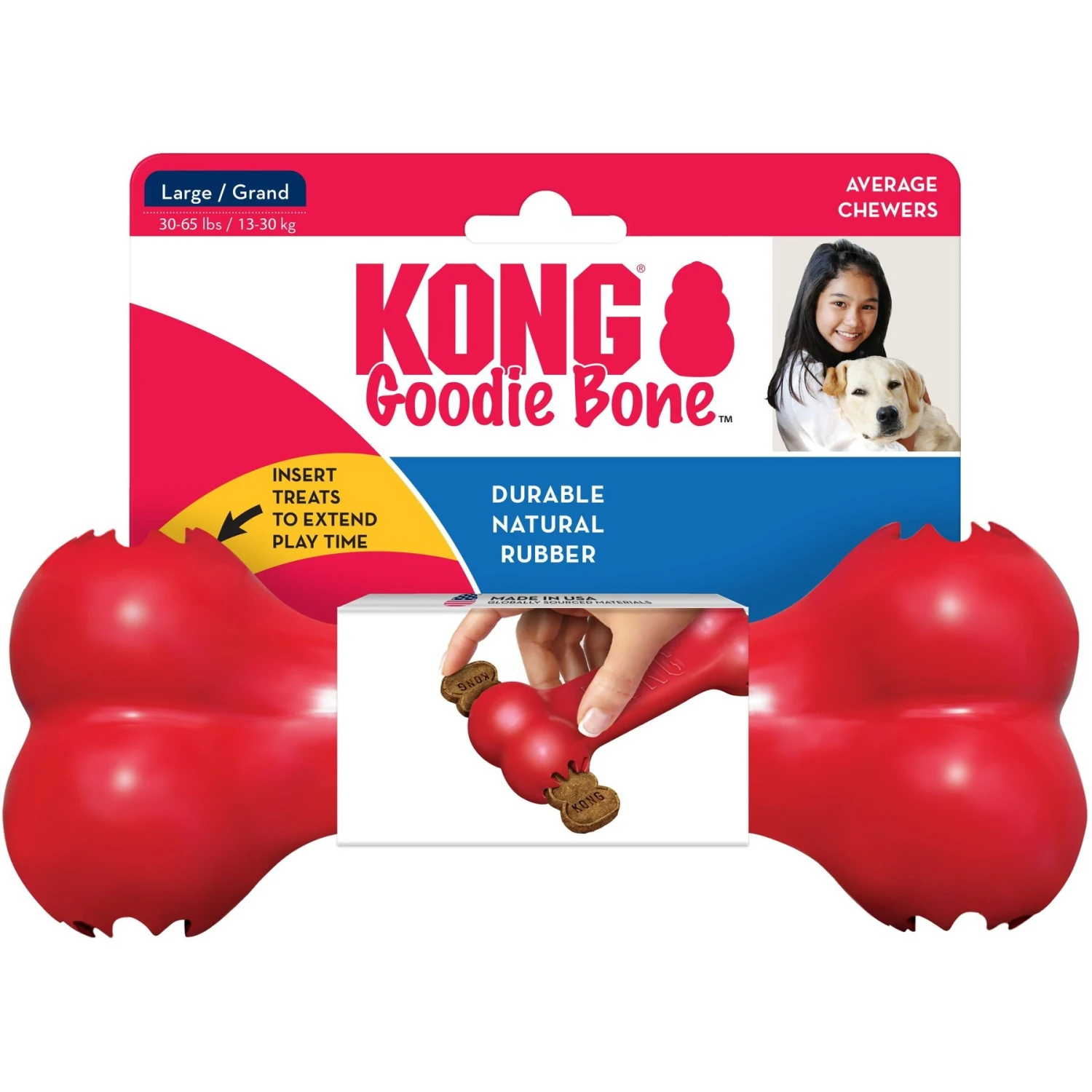 KONG Classic Goodie Bone Dog Toy 6 KONG Classic Goodie Bone Dog Toy - Image 6
