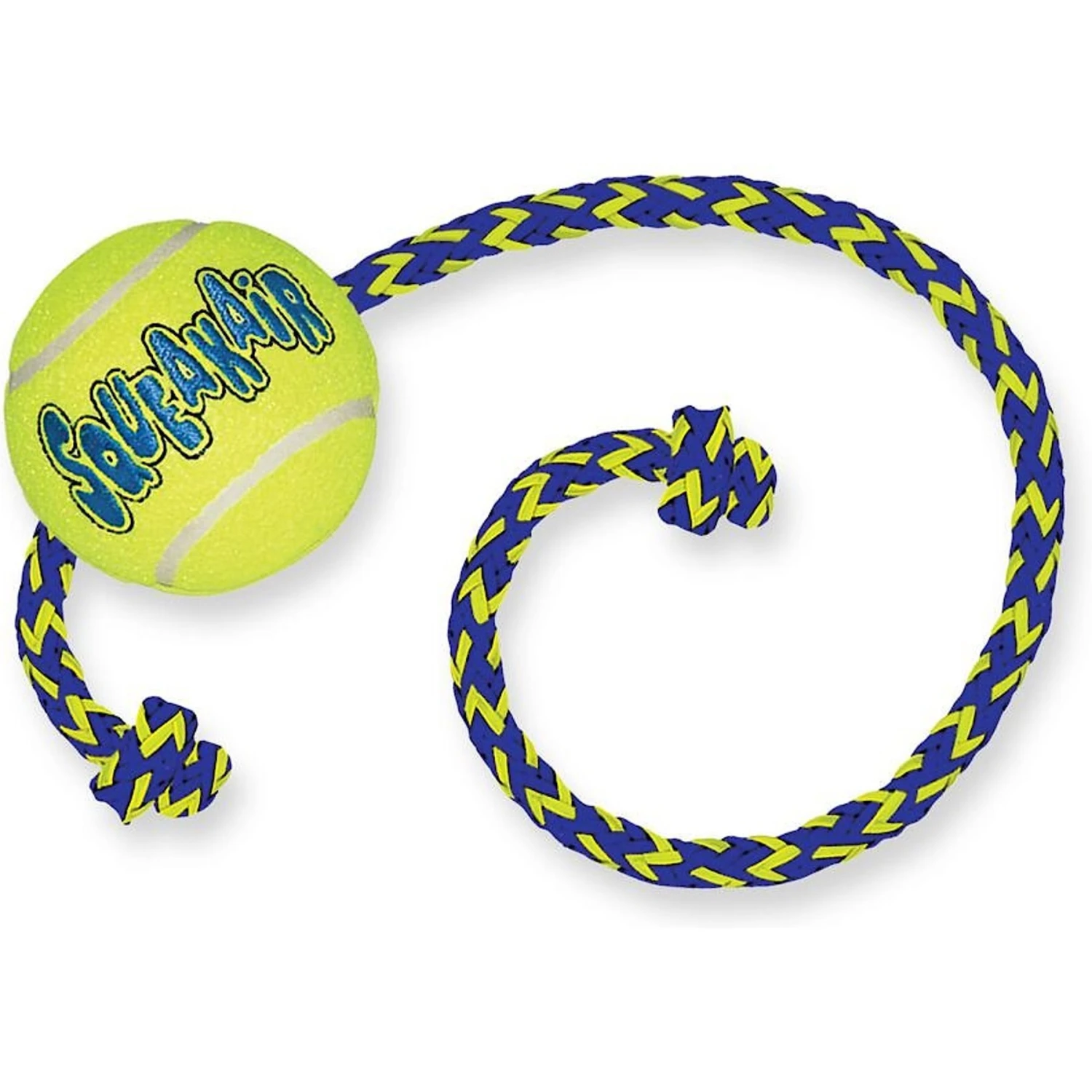 KONG AirDog Squeakair Ball With Rope Dog Toy 1 KONG AirDog Squeakair Ball With Rope Dog Toy