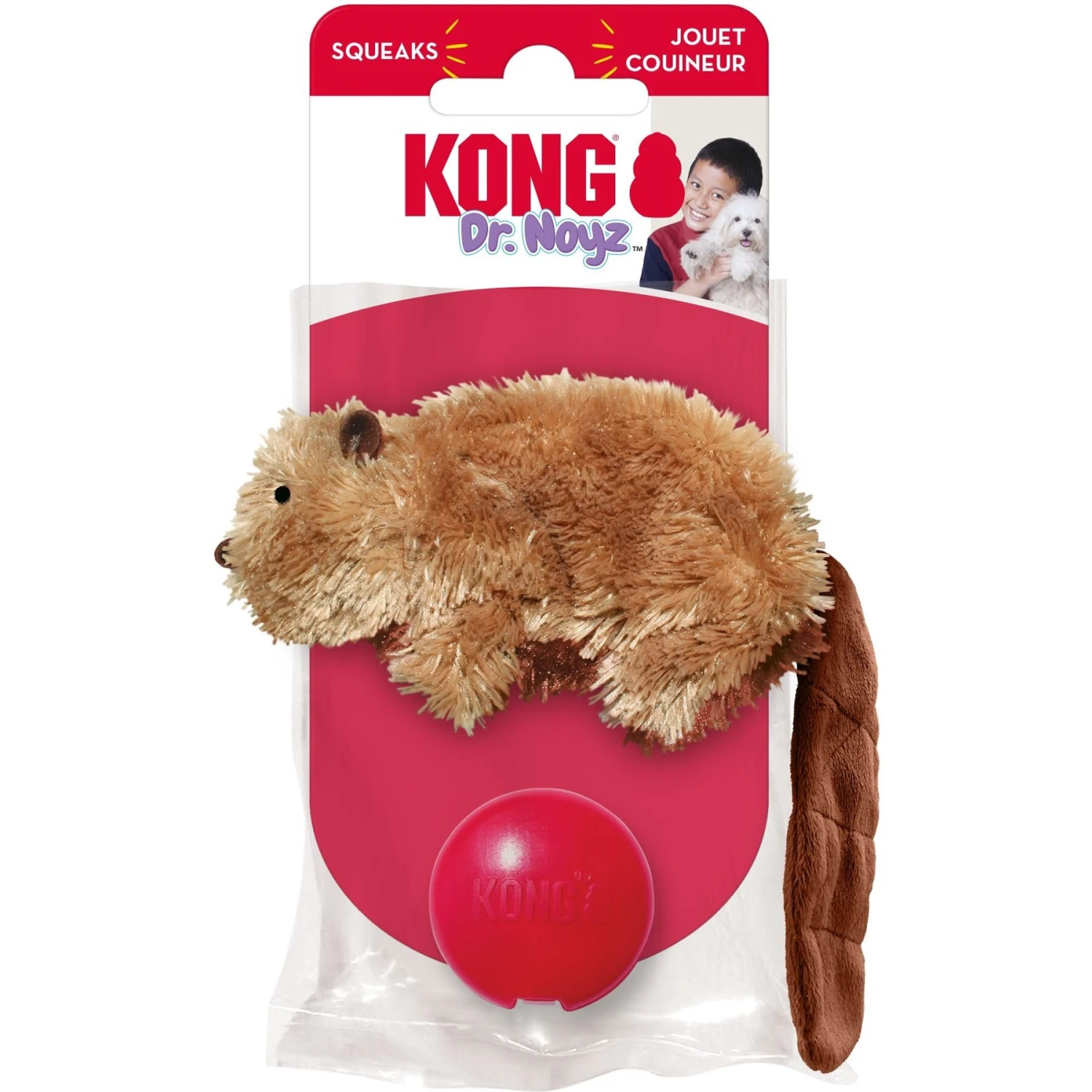 KONG Plush Beaver Dog Toy 4 KONG Plush Beaver Dog Toy - Image 4