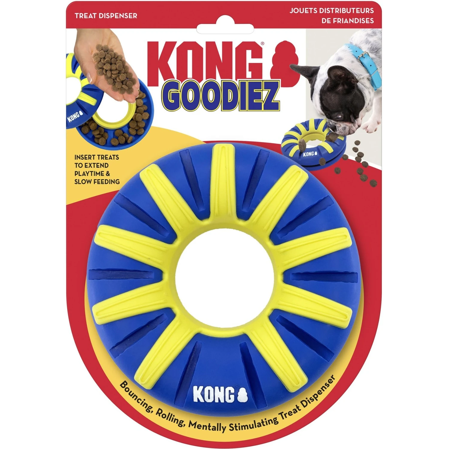KONG Goodiez Ring Dog Toy, Blue, Medium 3 KONG Goodiez Ring Dog Toy, Blue, Medium - Image 3