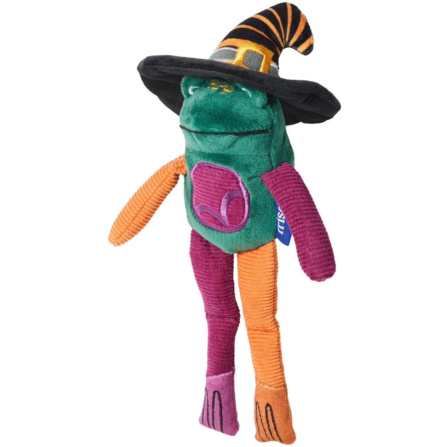Frisco Halloween Frog In Witch Hat Plush Kicker Cat Toy With Catnip 1 Frisco Halloween Frog In Witch Hat Plush Kicker Cat Toy With Catnip