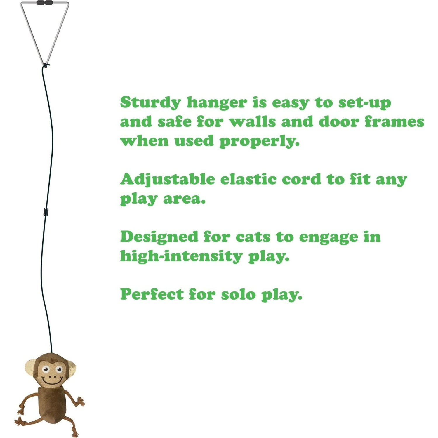 Meowijuana Jump 'n' Jamb Get The Monkey Off Your Back Refillable Swinging Door Jamb Cat Toy 5 Meowijuana Jump 'n' Jamb Get The Monkey Off Your Back Refillable Swinging Door Jamb Cat Toy - Image 5