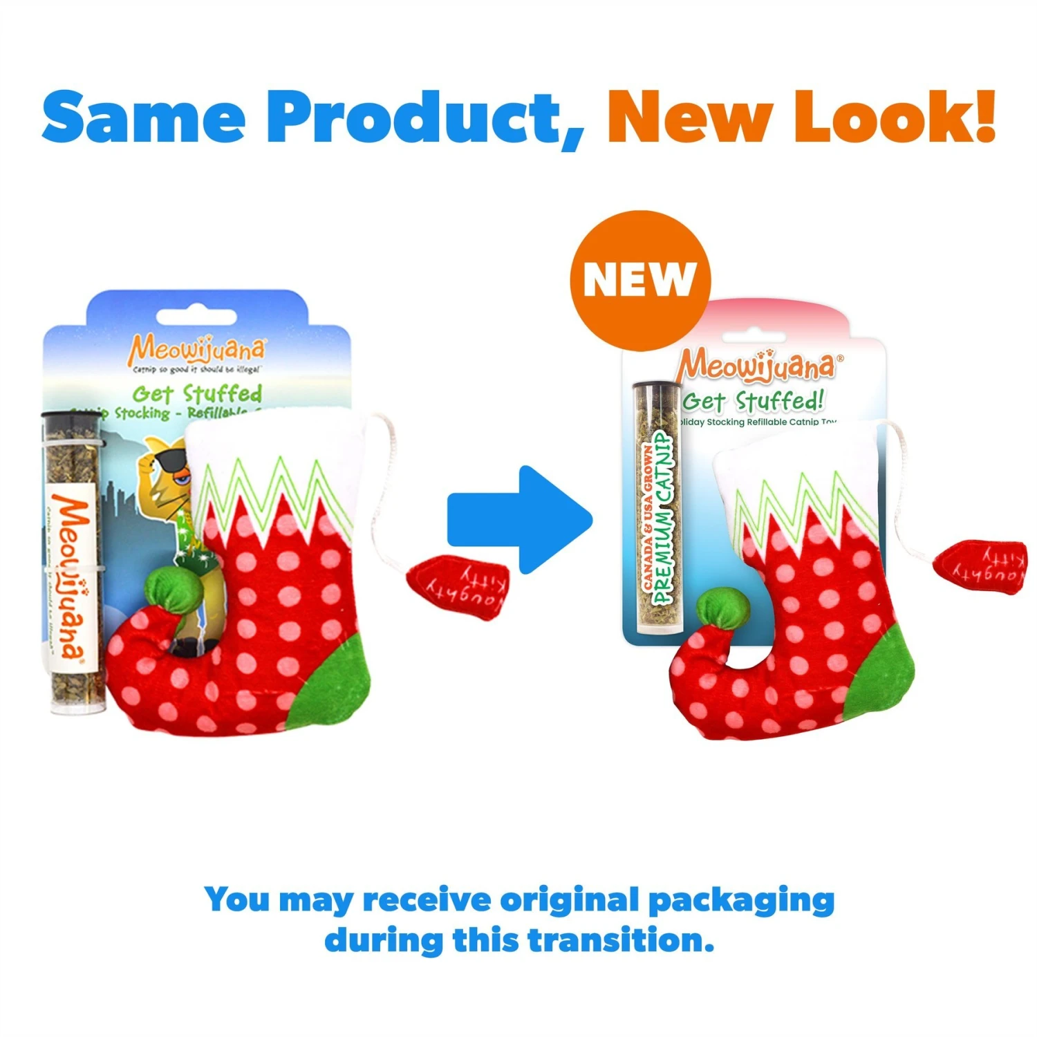 Meowijuana Refillable Get Stuffed Stocking Cat Toy 2 Meowijuana Refillable Get Stuffed Stocking Cat Toy - Image 2