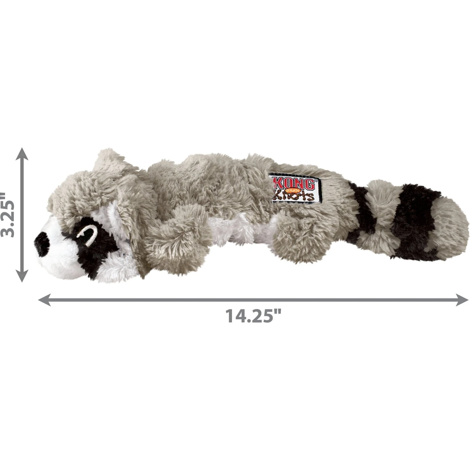KONG Scrunch Knots Raccoon Dog Toy 3 KONG Scrunch Knots Raccoon Dog Toy - Image 3