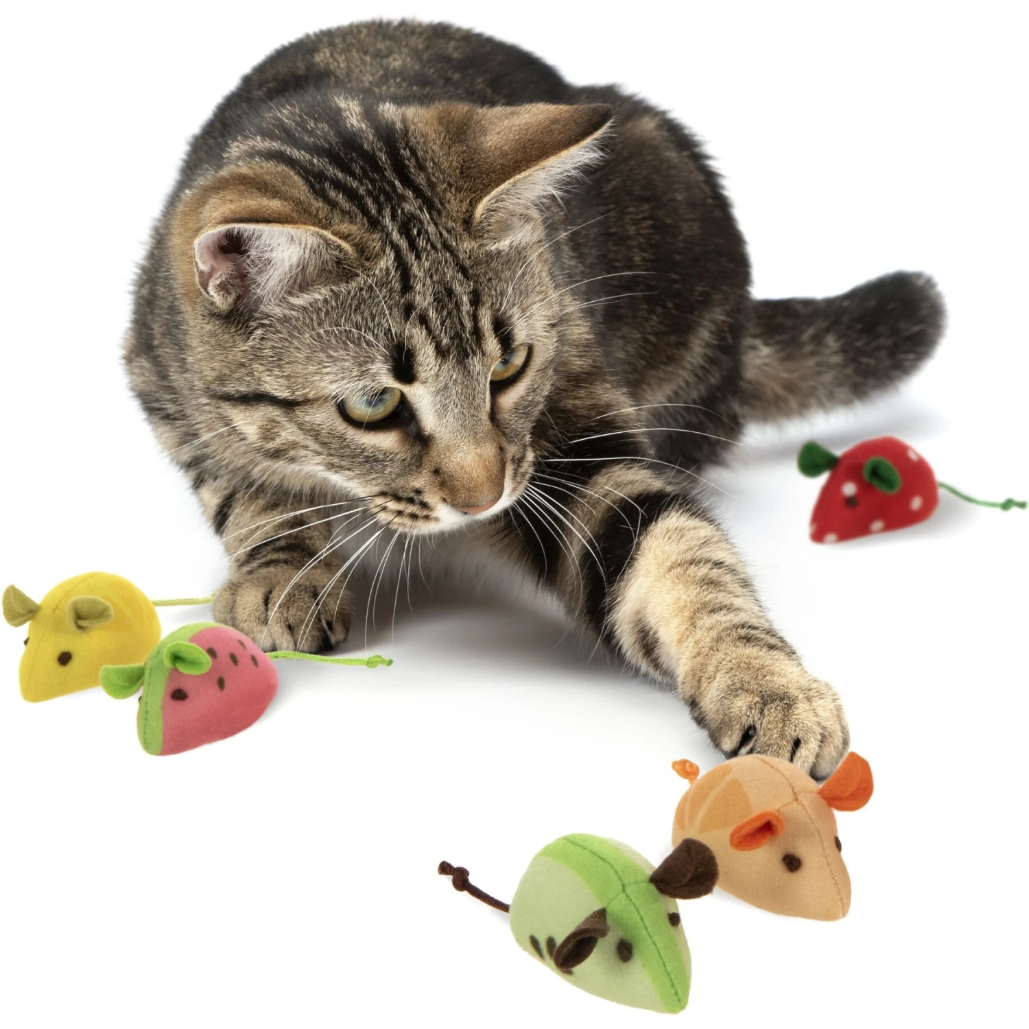 SmartyKat Skitter Slices Plush Cat Toy With Catnip, 5 Count 4 SmartyKat Skitter Slices Plush Cat Toy With Catnip, 5 Count - Image 4