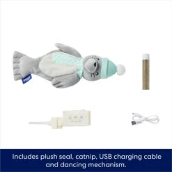 Frisco Holiday Interactive Flopping Seal Electronic Cat Toy With Catnip -Kong Sales 740102 PT2. AC SS1800 V1695046543