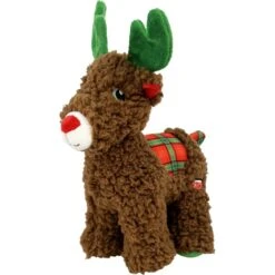 KONG Holiday Sherps Reindeer Dog Toy, Assorted Colors, Medium