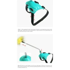 EYS Handsfree Teaser Wand Cat Toy, Blue -Kong Sales 770406 PT3. AC SS1800 V1676052574