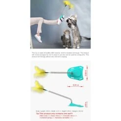 EYS Handsfree Teaser Wand Cat Toy, Blue -Kong Sales 770406 PT5. AC SS1800 V1676052569