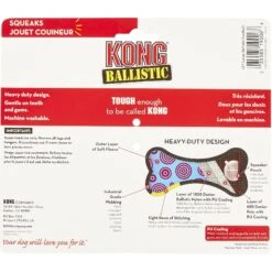 KONG Ballistic Football Dog Toy, Color Varies -Kong Sales 77551 PT4. AC SS1800 V1603164985