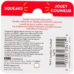 KONG Jumbler Football Dog Toy, Color Varies -Kong Sales 77648 PT8. AC SS1800 V1558555664