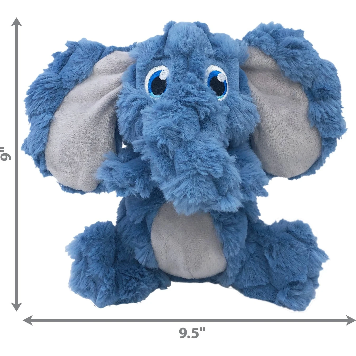 KONG Scrumplez Elephant Dog Toy, Blue, Medium 2 KONG Scrumplez Elephant Dog Toy, Blue, Medium - Image 2