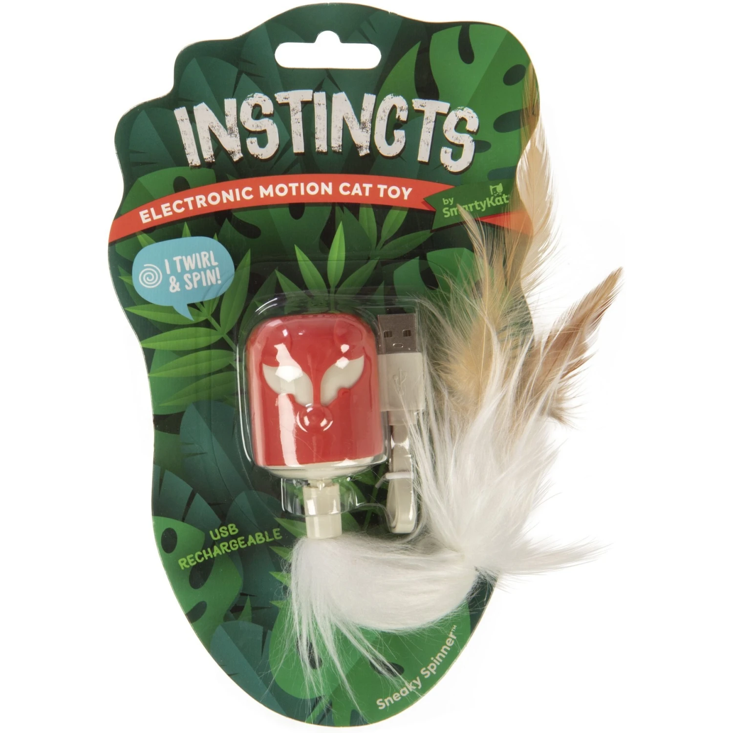 SmartyKat Instincts Sneaky Spinner USB Rechargeable Teaser Electronic Motion Cat Toy 2 SmartyKat Instincts Sneaky Spinner USB Rechargeable Teaser Electronic Motion Cat Toy - Image 2