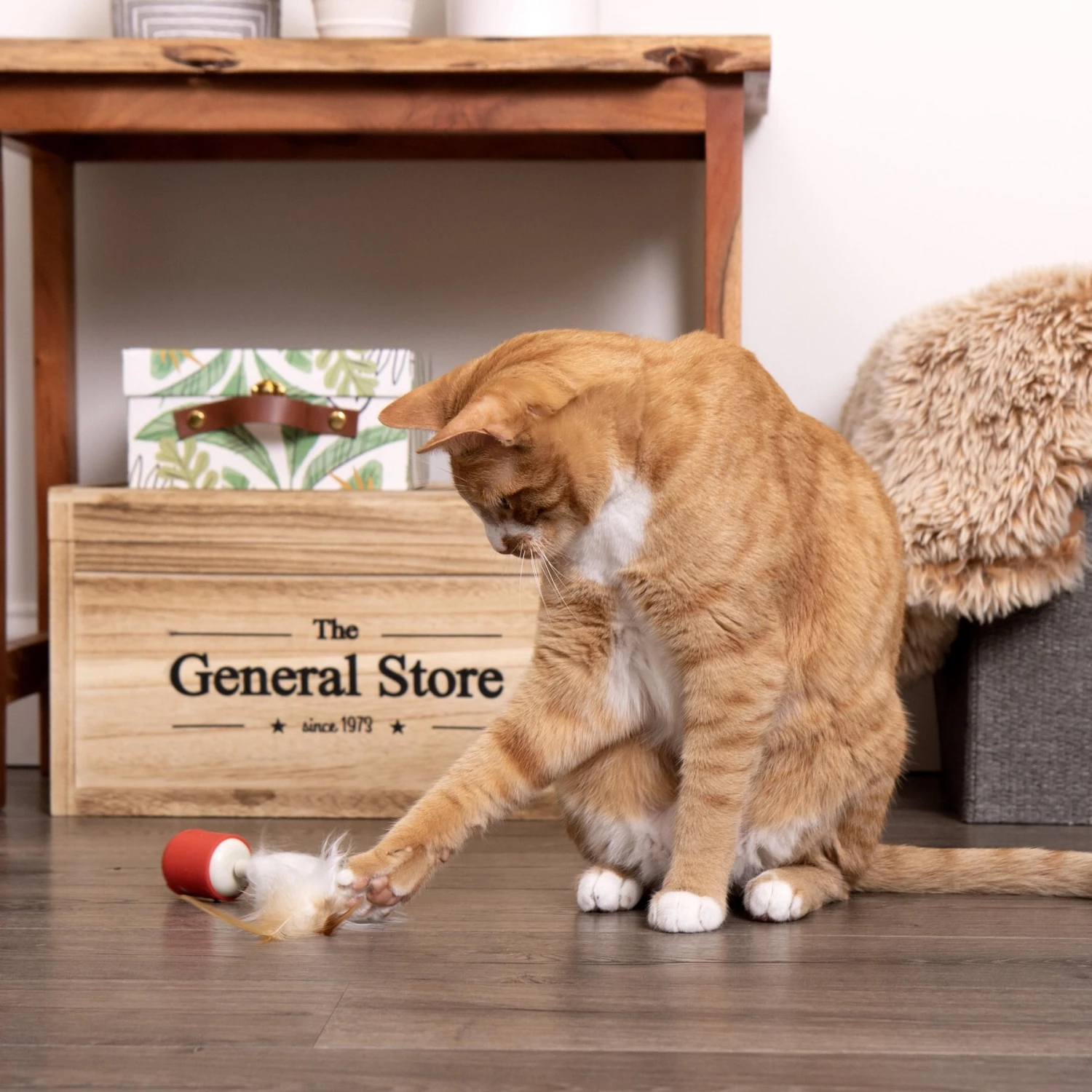 SmartyKat Instincts Sneaky Spinner USB Rechargeable Teaser Electronic Motion Cat Toy 3 SmartyKat Instincts Sneaky Spinner USB Rechargeable Teaser Electronic Motion Cat Toy - Image 3